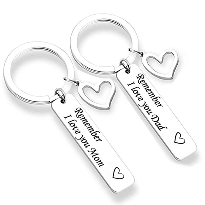 Remember I Love You Mom Dad Heart Trinket Keychain Rings Letter Pendant Key Chain For Mother's Father's Day Gift Jewelry
Remember I Love You Mom Dad Heart Trinket Keychain Rings Letter Pendant Key Chain For Mother's Father's Day Gift Jewelry
