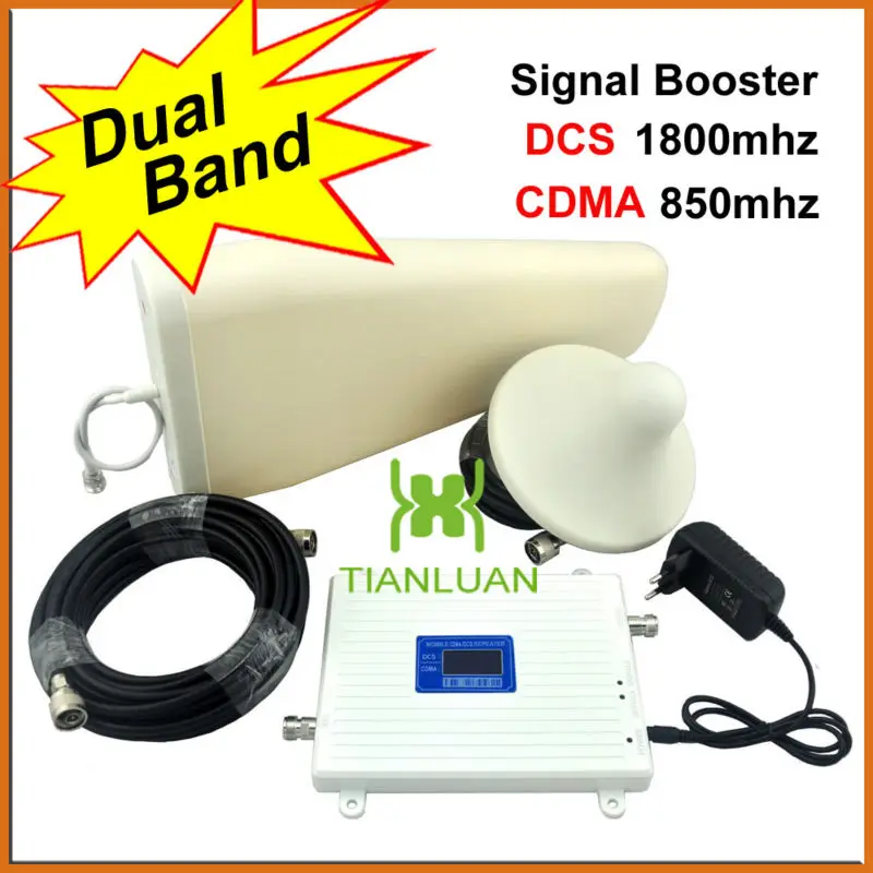 4G DCS 1800Mhz CDMA 850Mhz CellPhone Signal Repeater Booster Amplifier with Ceiling Antenna/Log Periodic Antenna/Dual Band/White
4G DCS 1800Mhz CDMA 850Mhz CellPhone Signal Repeater Booster Amplifier with Ceiling Antenna/Log Periodic Antenna/Dual Band/White