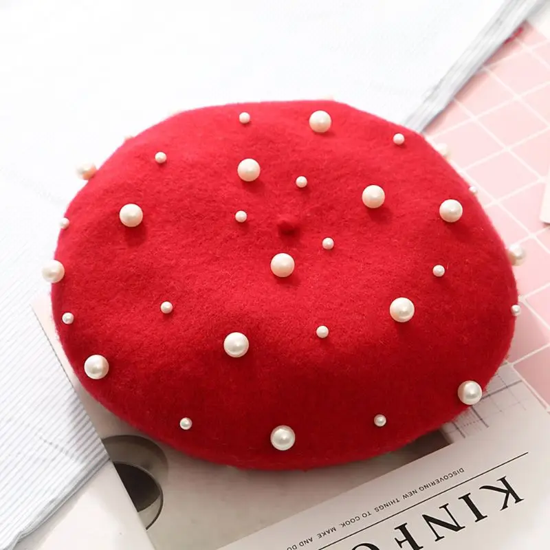 Women Elegant Pashmina Winter Beret Cap Full Faux Pearl Rivet Embellishment Starry Sky Elastic Retro Beanie Tam Hat Solid Color
Women Elegant Pashmina Winter Beret Cap Full Faux Pearl Rivet Embellishment Starry Sky Elastic Retro Beanie Tam Hat Solid Color