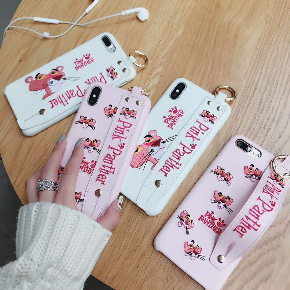 Wrist Strap Soft TPU Phone Case For iphone 7 8 6 6s plus Cover For iphone X Xs max XR Cases Cute Pink Panther Pattern Holder
Wrist Strap Soft TPU Phone Case For iphone 7 8 6 6s plus Cover For iphone X Xs max XR Cases Cute Pink Panther Pattern Holder