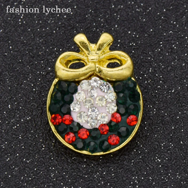 fashion lychee Lovely Rhinestone Christmas Ginger Snap Button Jewelry Interchangeable DIY Charms Accessories
fashion lychee Lovely Rhinestone Christmas Ginger Snap Button Jewelry Interchangeable DIY Charms Accessories