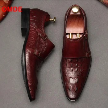 OMDE Double Monk Strap Alligator Pattern Dress Shoes Men Slip On Office Shoes Pointed Toe Formal Wedding Shoes
OMDE Double Monk Strap Alligator Pattern Dress Shoes Men Slip On Office Shoes Pointed Toe Formal Wedding Shoes