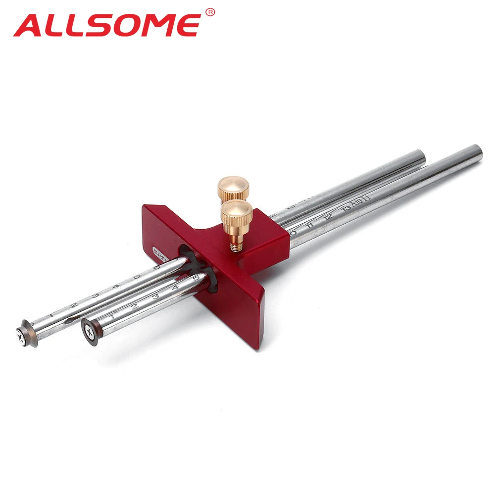 ALLSOME Adjustable European Double Headed Scribe Blade Tool Wooden Scribe-Line Crosswood-Out Tool Woodworking Tool HT2534
ALLSOME Adjustable European Double Headed Scribe Blade Tool Wooden Scribe-Line Crosswood-Out Tool Woodworking Tool HT2534
