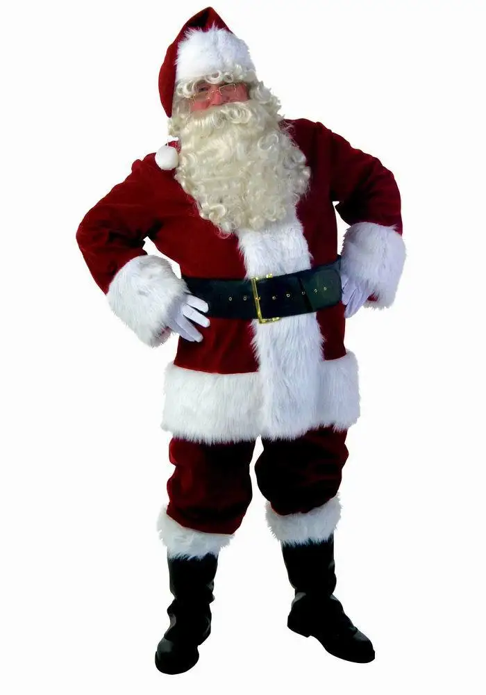 Cosplay&ware 10pcsset Deluxe Santa Claus Costume A Full Set Christmas Costumes Velvet Cosplay Luxury Suit 26 Cosplay&ware 10pcsset Deluxe Santa Claus Costume A Full Set Christmas Costumes Velvet Cosplay Luxury Suit -Cosplayware Store