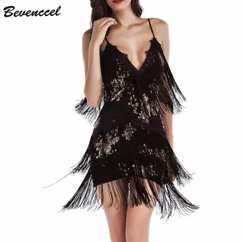 Bevenccel 2020 New Sexy Tassel Sequins Dress Women Elegnat Lace Patchwork V Neck Bodycon Celebrity Evening Party Dress Vestidos
Bevenccel 2020 New Sexy Tassel Sequins Dress Women Elegnat Lace Patchwork V Neck Bodycon Celebrity Evening Party Dress Vestidos