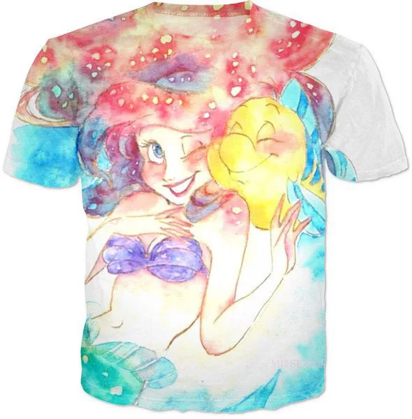 Little Mermaid Watercolor T Shirt Cartonn TShirt Women Colorful Harajuku Summer T Shirt Tops Tees Men 3d Tees Shirt 5XL R2842
Little Mermaid Watercolor T Shirt Cartonn TShirt Women Colorful Harajuku Summer T Shirt Tops Tees Men 3d Tees Shirt 5XL R2842