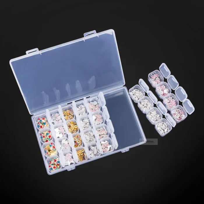 1pc Empty 28 Slots Nail Storage Box Nail Art Organizer Rhinestone Jewelry Powder bead sequin Display Case Plastic Container
1pc Empty 28 Slots Nail Storage Box Nail Art Organizer Rhinestone Jewelry Powder bead sequin Display Case Plastic Container