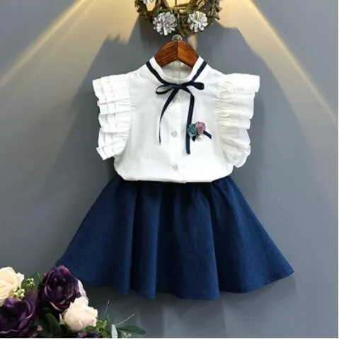 Girls clothing suits children's clothing summer fashion style T-shirt + dress 2 piece suit children's clothes
Girls clothing suits children's clothing summer fashion style T-shirt + dress 2 piece suit children's clothes