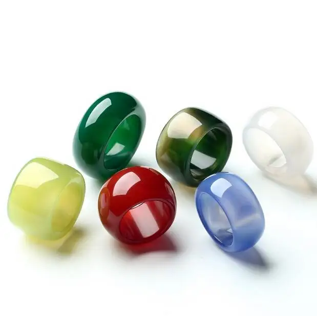 Natural Red-green, white-green, dark-green, blue chalcedony, agate and jade rings
Natural Red-green, white-green, dark-green, blue chalcedony, agate and jade rings