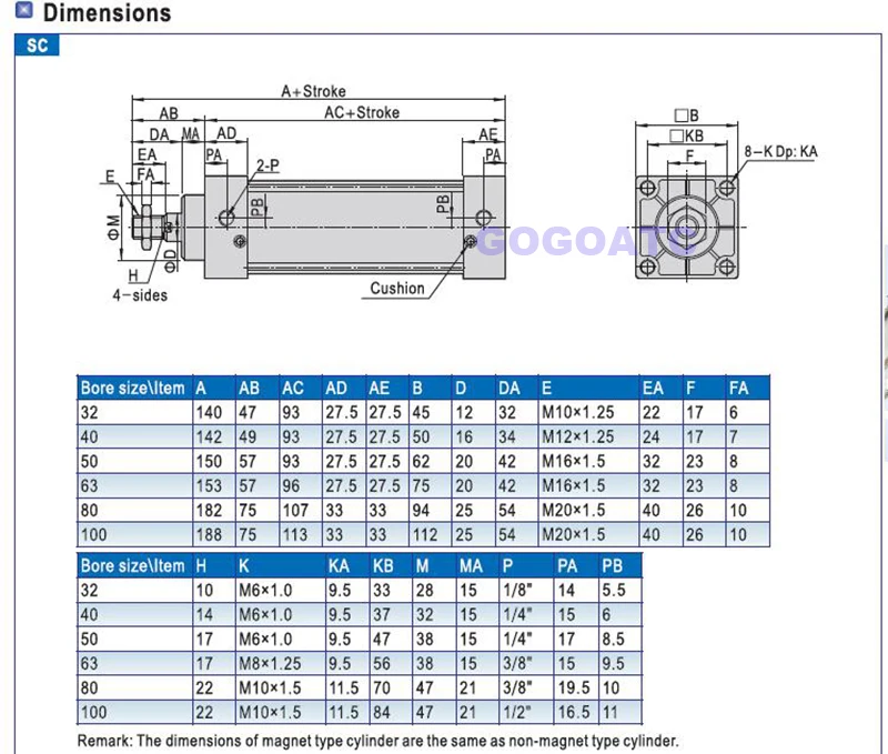 SC cylinder OD 6-1