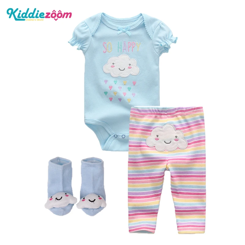 

Baby Clothing Sets New Newborn Boy Girl Clothes Set Cotton Long Sleeves Babywear Hat+T-shirt+Pants+Socks Jumpsuits Infant Outfit