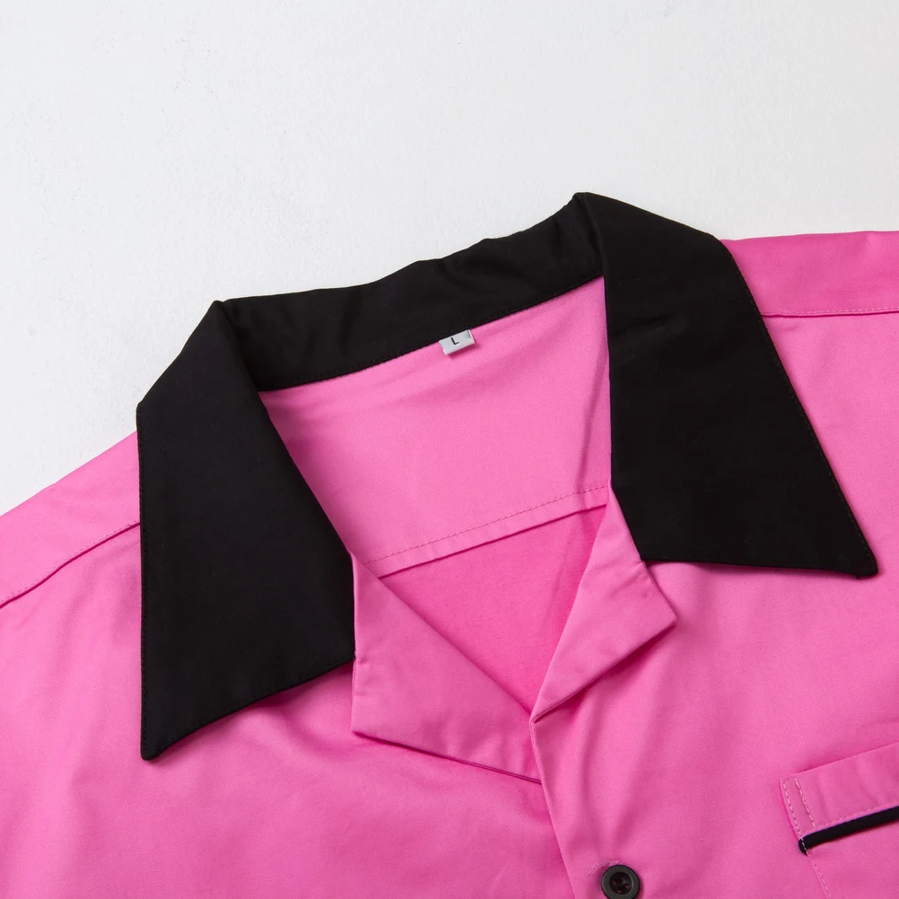 Онлайн в западном стиле американские хлопковые Для мужчин рубашка розового