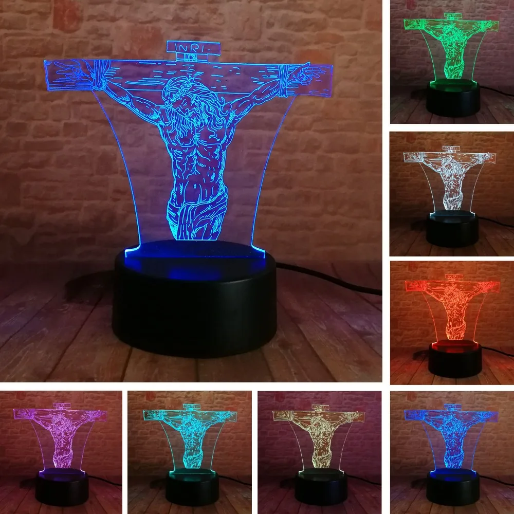 Christ Jesus Cross 7 Color Change RGB Mood Night Light Church Bedroom Decor Child Kids Friends Believers Holiday Xmas Toys Gifts 
Christ Jesus Cross 7 Color Change RGB Mood Night Light Church Bedroom Decor Child Kids Friends Believers Holiday Xmas Toys Gifts