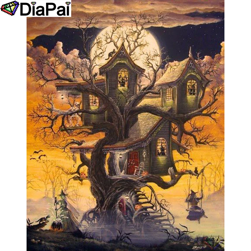 DIAPAI Diamond Painting 5D DIY 100% Full Square/Round Drill "Tree house moon" Diamond Embroidery Cross Stitch 3D Decor A24916
DIAPAI Diamond Painting 5D DIY 100% Full Square/Round Drill "Tree house moon" Diamond Embroidery Cross Stitch 3D Decor A24916