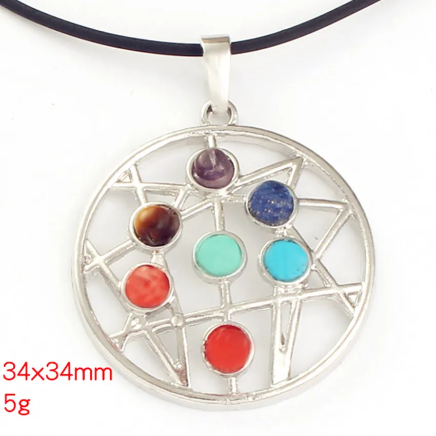 100-Unique 1 Pcs Charm Silver Plated Healing Chakra Flower of Life With 7 Color Stone Beads Pendant
100-Unique 1 Pcs Charm Silver Plated Healing Chakra Flower of Life With 7 Color Stone Beads Pendant