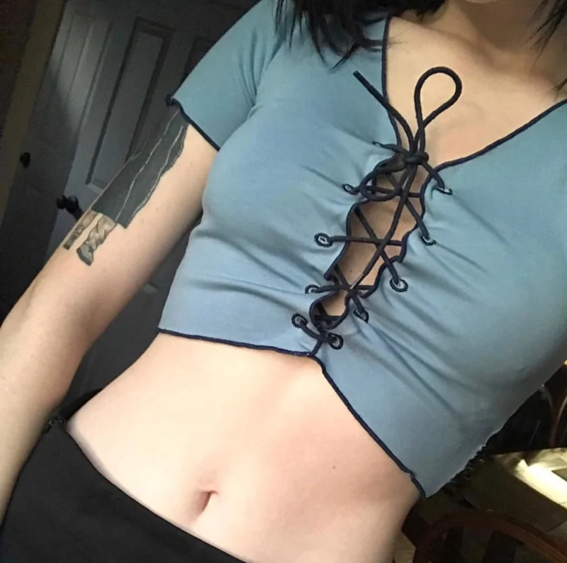 FREE SHIPPING Harajuku Vintage Punk Crop Top JKP4360 FREE SHIPPING Harajuku Vintage Punk Crop Top JKP4360