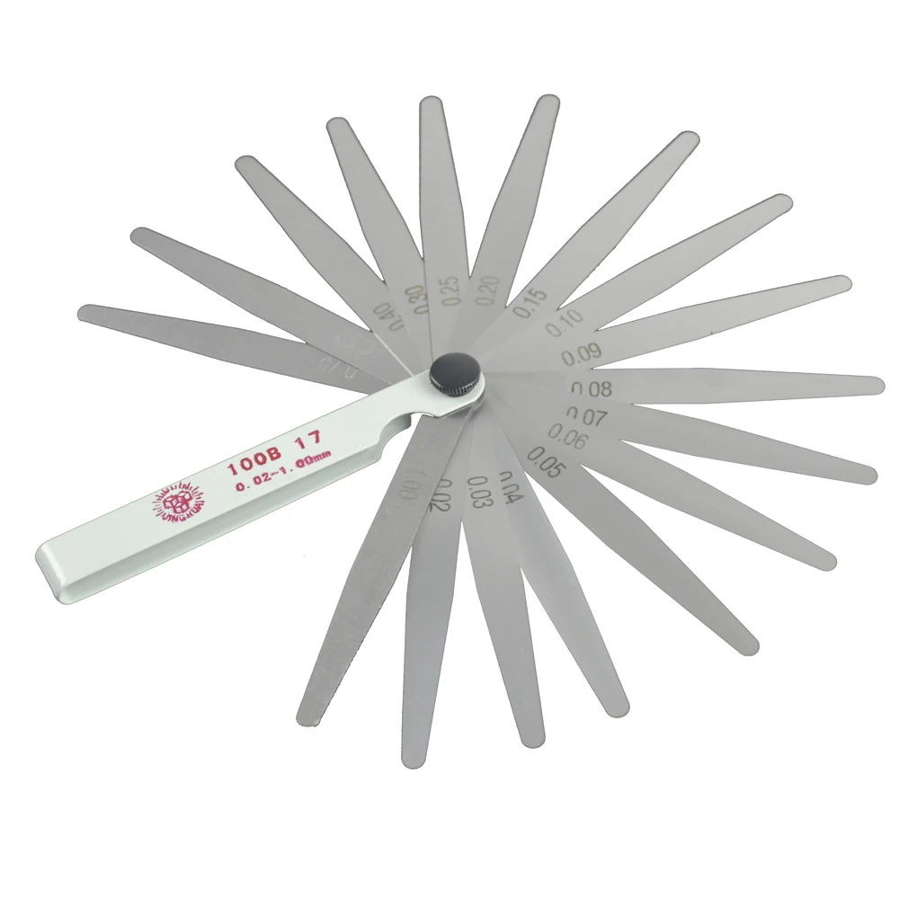 Automotive Maintenance Tools Feeler gauge 100mm 0.02-1mm 17 Blade Thickness Microplate gap Gauge Measure Tool
Automotive Maintenance Tools Feeler gauge 100mm 0.02-1mm 17 Blade Thickness Microplate gap Gauge Measure Tool