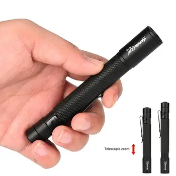Zoomable LED 3 modes Aluminum Pen Light 1500 Lumens AAA Bright Flashlight With Pocket Clip A609
Zoomable LED 3 modes Aluminum Pen Light 1500 Lumens AAA Bright Flashlight With Pocket Clip A609