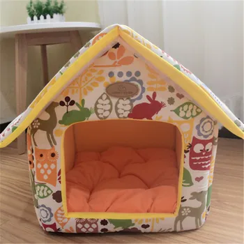 Printing Canvas Detachable House Dog Bed with Warm Removable Cushion Kennel Pet Cage for Puppy Dogs Cats 5c & S-L size available
Printing Canvas Detachable House Dog Bed with Warm Removable Cushion Kennel Pet Cage for Puppy Dogs Cats 5c & S-L size available