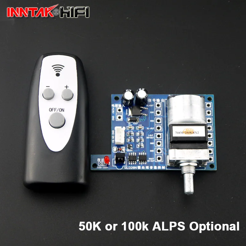 Assembeld HiFi Remote Volume control adjust board For Audio amplifier preamp (50K or 100k ALPS Optional)
Assembeld HiFi Remote Volume control adjust board For Audio amplifier preamp (50K or 100k ALPS Optional)