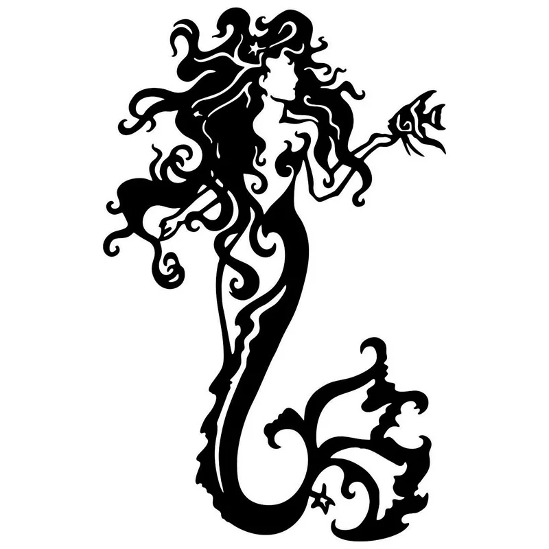 9.7cm*15.1cm Tribal Mermaid Fantasy Ocean Girl Car Sticker Vinyl Car-Styling Black/Silver S3-5056
9.7cm*15.1cm Tribal Mermaid Fantasy Ocean Girl Car Sticker Vinyl Car-Styling Black/Silver S3-5056