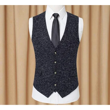 Men's casual dress waistcoat Vests new Slim Autumn winter Woolen cloth Dress Vests Men Suit Vest Tops
Men's casual dress waistcoat Vests new Slim Autumn winter Woolen cloth Dress Vests Men Suit Vest Tops