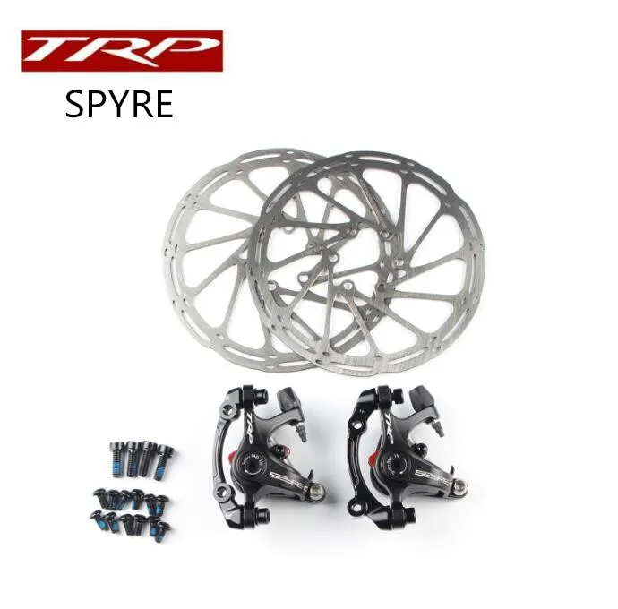 TRP Spyre Road Bike Bicycle Alloy Mechanical Disc Brake Caliper SPYRE A Set Front & Rear Include 160mm Sliver Centerline Rotor
TRP Spyre Road Bike Bicycle Alloy Mechanical Disc Brake Caliper SPYRE A Set Front & Rear Include 160mm Sliver Centerline Rotor
