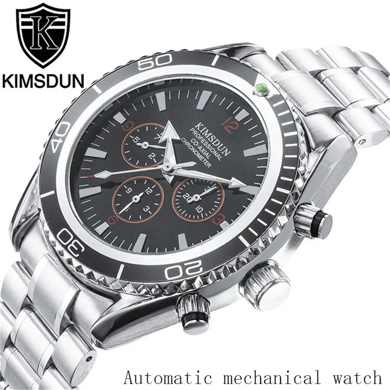 Men's Brand KIMSDUN Sports Casual Fashion Automatic Mechanical Watch Stainless Steel Strap Luxury Clock Relogio Masculino
Men's Brand KIMSDUN Sports Casual Fashion Automatic Mechanical Watch Stainless Steel Strap Luxury Clock Relogio Masculino