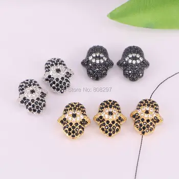 10Pcs CZ Brass Micro Pave Cubic Zirconia Hamsa Hand Charms Connectors for Bracelet DIY Handmade Jewelry Spacer Beads Findings
10Pcs CZ Brass Micro Pave Cubic Zirconia Hamsa Hand Charms Connectors for Bracelet DIY Handmade Jewelry Spacer Beads Findings