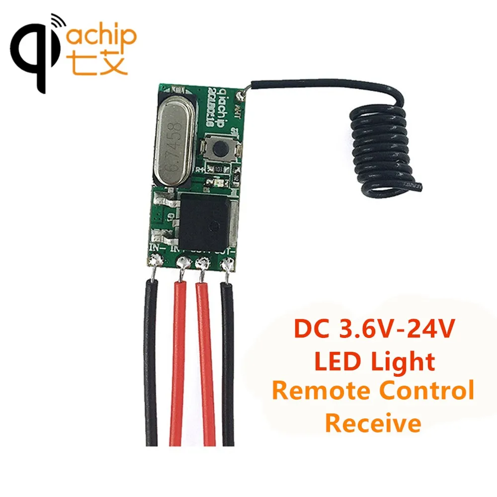 QIACHIP Universal Wireless Remote Control Switch 433Mhz 1CH RF Relay Receiver LED Light Controller DC 3.6V-24V 433 Mhz DIY kit
QIACHIP Universal Wireless Remote Control Switch 433Mhz 1CH RF Relay Receiver LED Light Controller DC 3.6V-24V 433 Mhz DIY kit