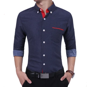 Brand 2018 Fashion Male Shirt Long-Sleeves High Quality Cotton Dots Polka Oversize Mens Dress Shirts Slim Men Shirt 4XL
Brand 2018 Fashion Male Shirt Long-Sleeves High Quality Cotton Dots Polka Oversize Mens Dress Shirts Slim Men Shirt 4XL