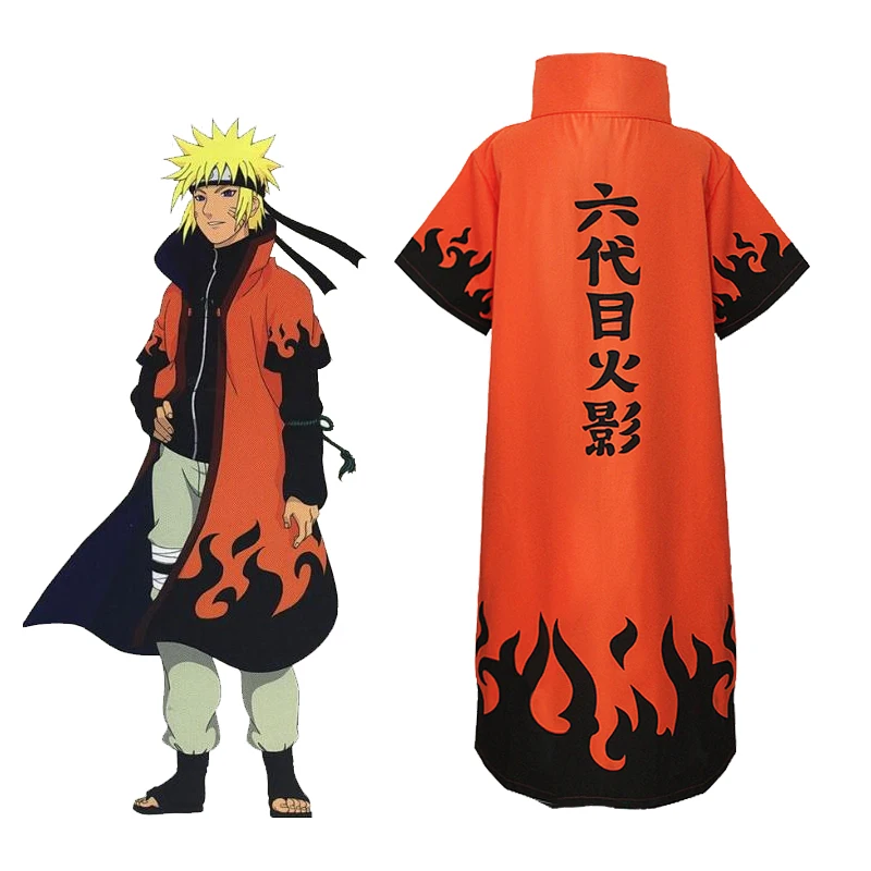 

Naruto Shippuden Cosplay Hatake Kakashi Uzumaki Costume 6th Hokage Cloak Robe Cape Unisex Uniform Capes Halloween Party Robe