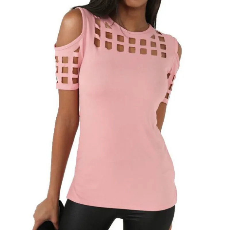 Summer Blusas Sexy Shirts Slim Hollow Out Shirts Plus Size Block Off Shoulder Tops Slim Blusa Feminino Women Blouse LX235
Summer Blusas Sexy Shirts Slim Hollow Out Shirts Plus Size Block Off Shoulder Tops Slim Blusa Feminino Women Blouse LX235