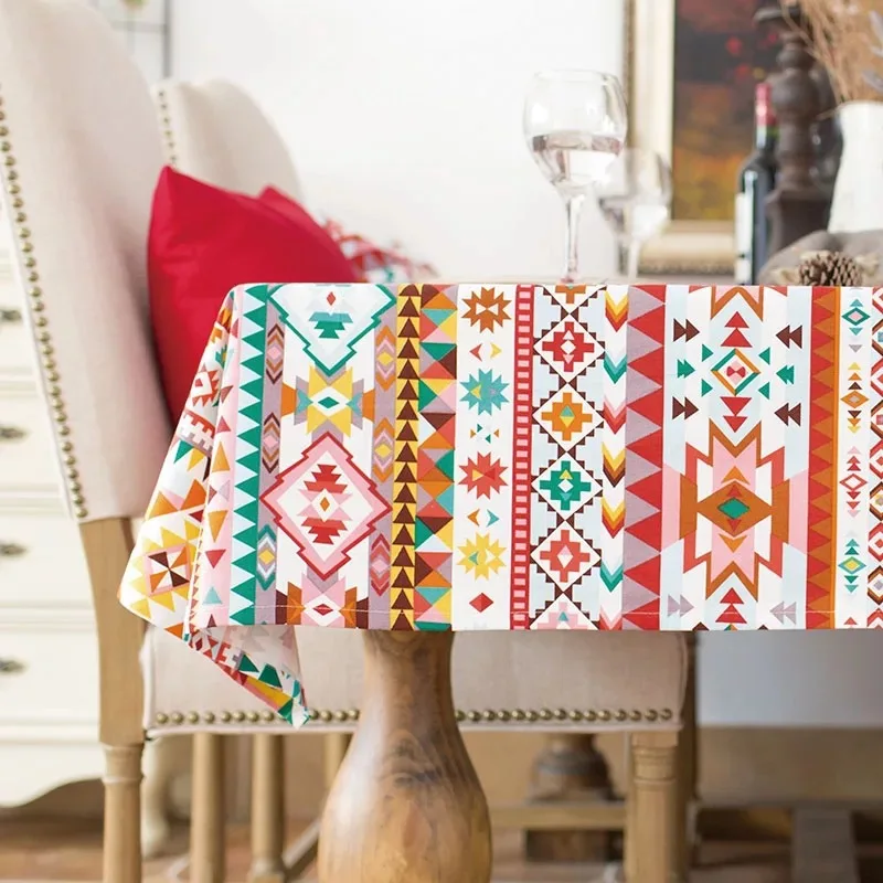 Bohemian Ethnic Style Table Cloth Colorful Striped Cotton Padded Tablecloth for Kitchen Dining Room High Quality Table Covers
Bohemian Ethnic Style Table Cloth Colorful Striped Cotton Padded Tablecloth for Kitchen Dining Room High Quality Table Covers