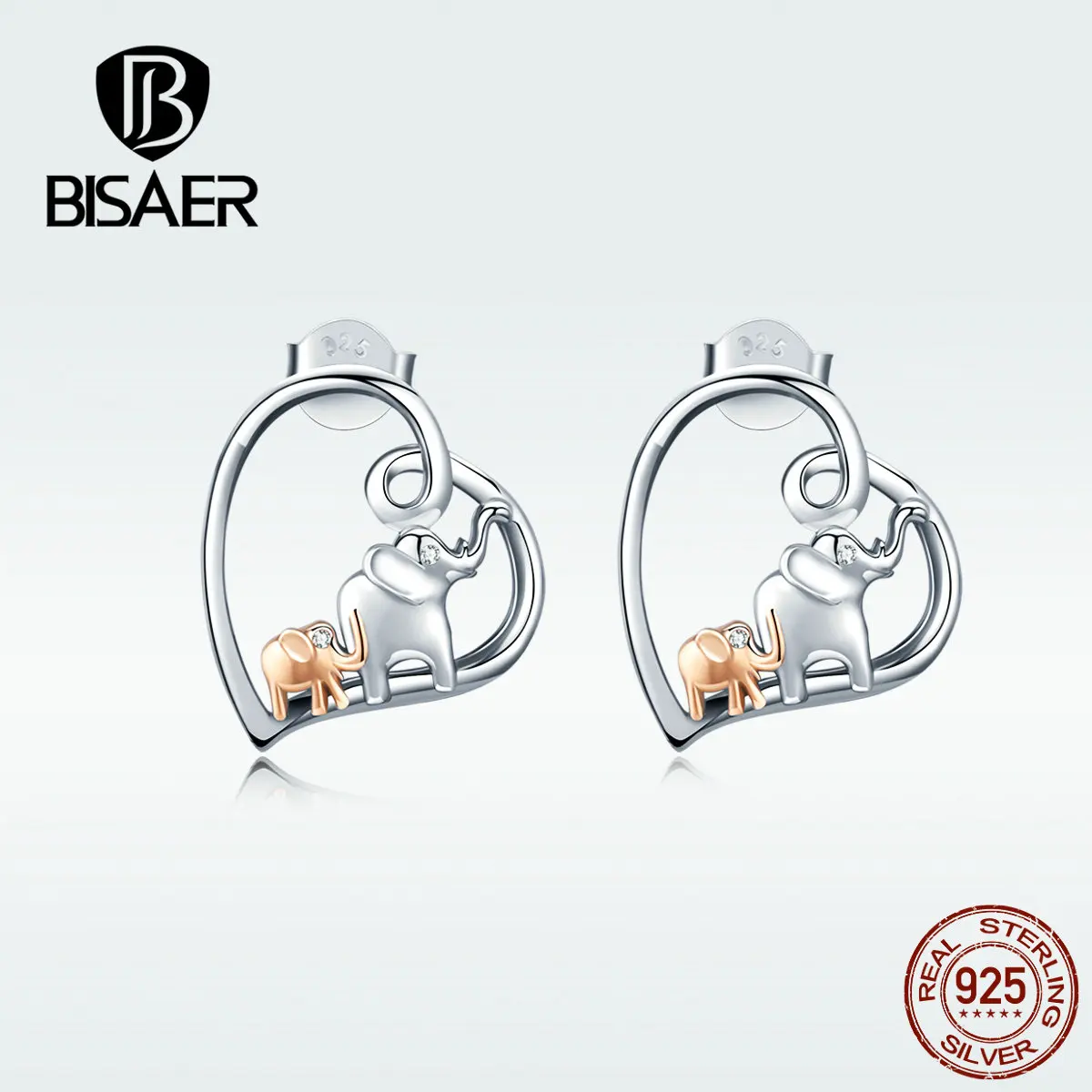 BISAER Stud Earrings 925 Sterling Silver Animal & Heart Shape Earrings Jewelry For Women Cute Design Gift Clear Zircon HSE683
BISAER Stud Earrings 925 Sterling Silver Animal & Heart Shape Earrings Jewelry For Women Cute Design Gift Clear Zircon HSE683