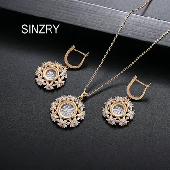 SINZRY HOT fashionable dazzling creative jewelry set cubic zirconia round flower Earring necklace jewelry sets for Women Gift
SINZRY HOT fashionable dazzling creative jewelry set cubic zirconia round flower Earring necklace jewelry sets for Women Gift