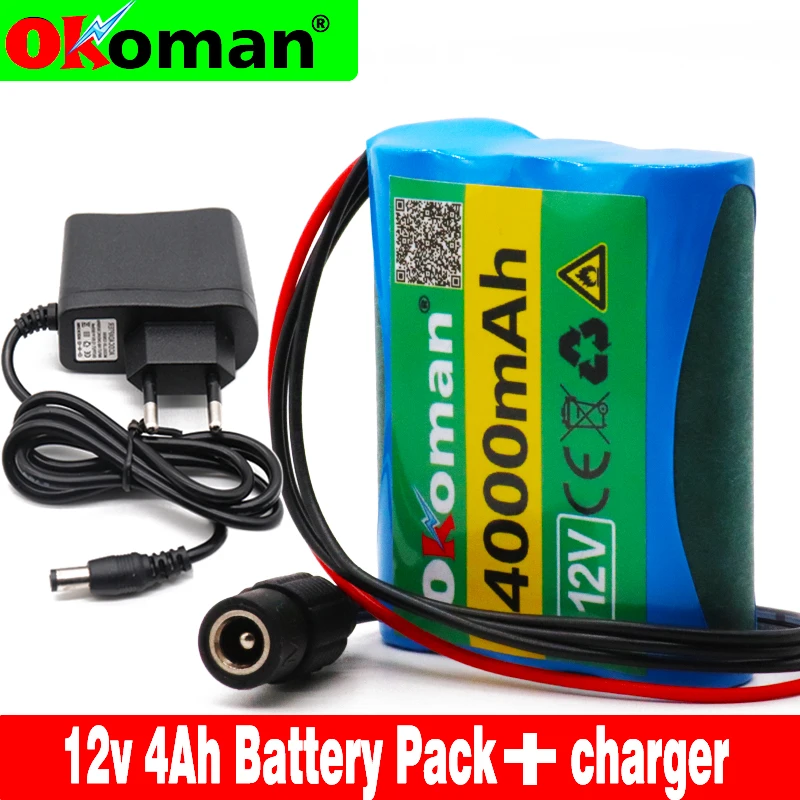 original protection plate battery pack 12V 4000mAh 18650 lithium ion DC12.6V 4AH super rechargeable battery+EU US charger
original protection plate battery pack 12V 4000mAh 18650 lithium ion DC12.6V 4AH super rechargeable battery+EU US charger