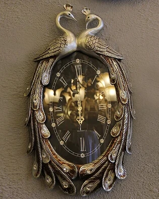 High-grade retro wall act the role ofing European modern art pendant Fashion creative home wall clock Double the peacock bracket
High-grade retro wall act the role ofing European modern art pendant Fashion creative home wall clock Double the peacock bracket