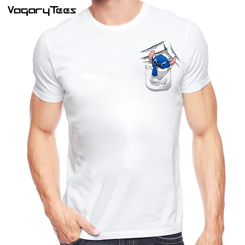 Funny Bad Cartoon Pocket Alien Lilo Stitch Casual T Shirt Summer White men Tops Tees boy T-Shirt
Funny Bad Cartoon Pocket Alien Lilo Stitch Casual T Shirt Summer White men Tops Tees boy T-Shirt