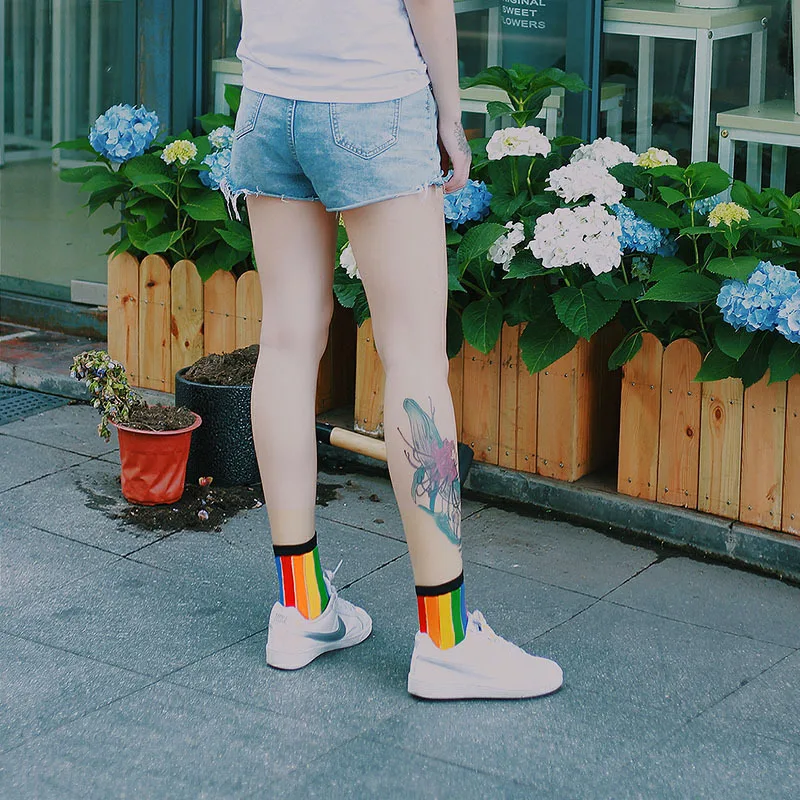Summer Hollow Striped Vertical Bar Through The Skin Women Socks Cotton Rayon Rainbow Color Mesh Cool Fashion Sexy Thin Socks New
Summer Hollow Striped Vertical Bar Through The Skin Women Socks Cotton Rayon Rainbow Color Mesh Cool Fashion Sexy Thin Socks New