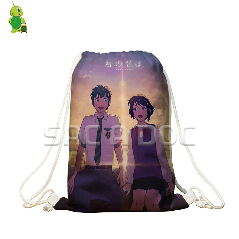 Anime Your Name Drawstring Bag Women Men Softback Travel Bags Kimi No Na Wa Mitsuha/Taki Schoolbag Large Capacity Storage Bag
Anime Your Name Drawstring Bag Women Men Softback Travel Bags Kimi No Na Wa Mitsuha/Taki Schoolbag Large Capacity Storage Bag