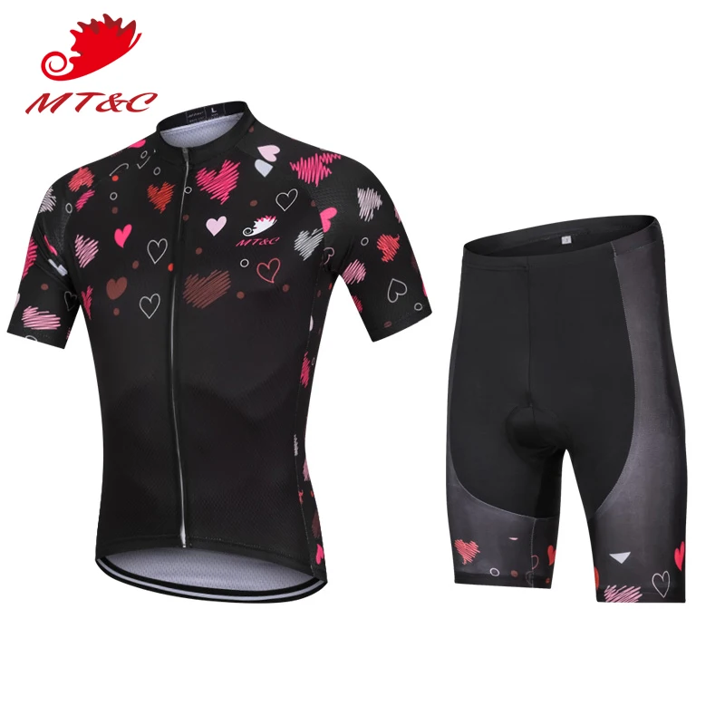 MT&C Women Cycling Jersey Set Pink Heart Printing Breathable Clothes Quick Dry 9D Gel Pad Sport Short Sleeve Tights Clothes Sets
MT&C Women Cycling Jersey Set Pink Heart Printing Breathable Clothes Quick Dry 9D Gel Pad Sport Short Sleeve Tights Clothes Sets