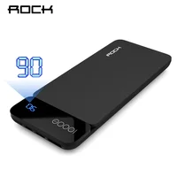 ROCK Power Bank 10000mAh with Digital Display Portable External Battery Type C 5V 3A Powerbank for iphone X Samsung Xiaomi image