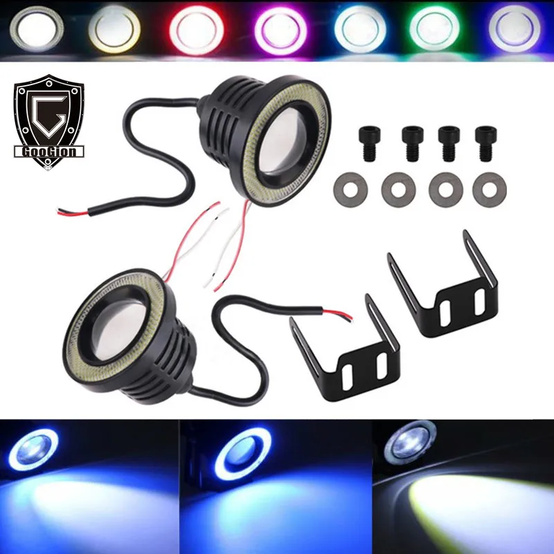 GOOGION Car LED Fog Lights Angel Eyes Daytime Running Lights RGBW 2.5/3.0/3.5 Inch Lens DRL COB LED Motorcycle Headlight
GOOGION Car LED Fog Lights Angel Eyes Daytime Running Lights RGBW 2.5/3.0/3.5 Inch Lens DRL COB LED Motorcycle Headlight
