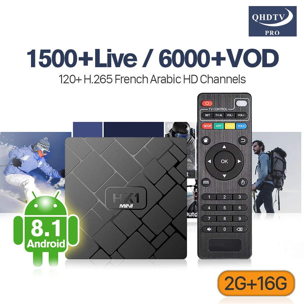 HK1 Mini QHDTV Pro 1 Year IPTV Box Android 8.1 2+16G France Arabic IP TV Netherlands Morocco Belgium 1 Year QHDTV Set Top Box
HK1 Mini QHDTV Pro 1 Year IPTV Box Android 8.1 2+16G France Arabic IP TV Netherlands Morocco Belgium 1 Year QHDTV Set Top Box