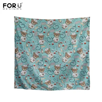 FORUDESIGNS Cute Cartoon Animal Nurse Bear 3D Print Girls Scarf Fashion Winter/Spring Neckerchief Hair Accessories Bandanas Wrap 
FORUDESIGNS Cute Cartoon Animal Nurse Bear 3D Print Girls Scarf Fashion Winter/Spring Neckerchief Hair Accessories Bandanas Wrap