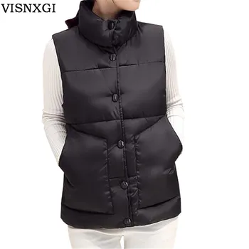 2018 Winter Female Outerwear For Women Coat Parkas With Jacket Slim Cotton Autumn Waistcoat Plaid Pocket Stand Collar S268
2018 Winter Female Outerwear For Women Coat Parkas With Jacket Slim Cotton Autumn Waistcoat Plaid Pocket Stand Collar S268