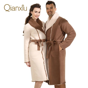 Women Plus size bathrobes Ladies thicken Flannel warm bathrobe couples Turn-down collar robes Female long sleeve dressing gown
Women Plus size bathrobes Ladies thicken Flannel warm bathrobe couples Turn-down collar robes Female long sleeve dressing gown