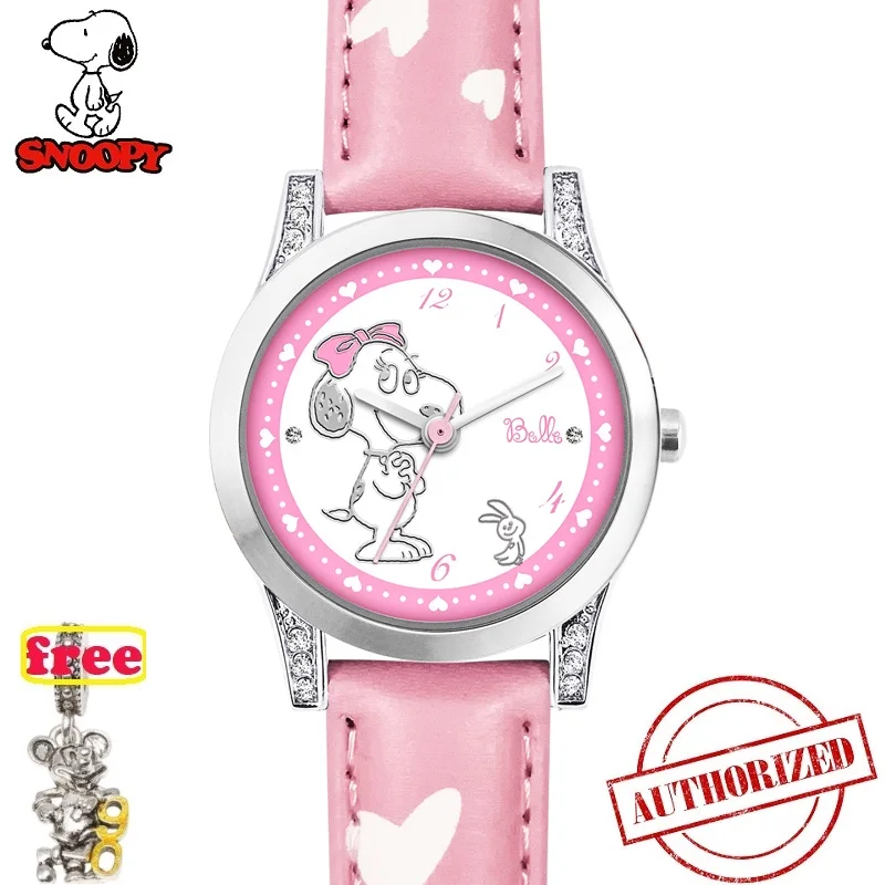 SNOOPY BELLE KIDS genuine girls New relojes Cartoon Children Watches Fashion Cute japan quartz Watch relogio feminino BEW019 NEW | Наручные