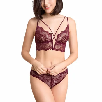 Women Bra Sexy Lingerie Deep V-Neck Solid Color Lace Thin Section No Steel Ring Breathable Bra + Underwear Set New
Women Bra Sexy Lingerie Deep V-Neck Solid Color Lace Thin Section No Steel Ring Breathable Bra + Underwear Set New